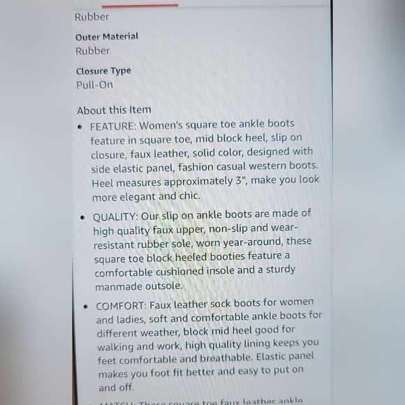 NIB PULL ON KHAKI CHELSEA BLOCK HEEL SOCK BOOTIE SIZE 7.5 ANKLE FAUX LEA… - Picture 5 of 15